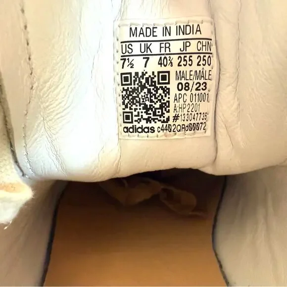 Adidas Stan Smith Classic White Green Leather Sneakers Mens 7.5 HP2201 Lux - Picture 15 of 16